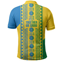 Malampa Fiji Day Polo Shirt 10 October Together We Grow Tapa Motifs