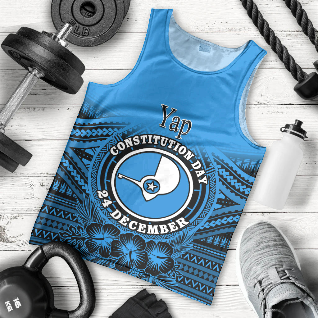 Personalised Yap Constitution Day Men Tank Top FSM Seal Happy 24 December LT14 - Polynesian Pride