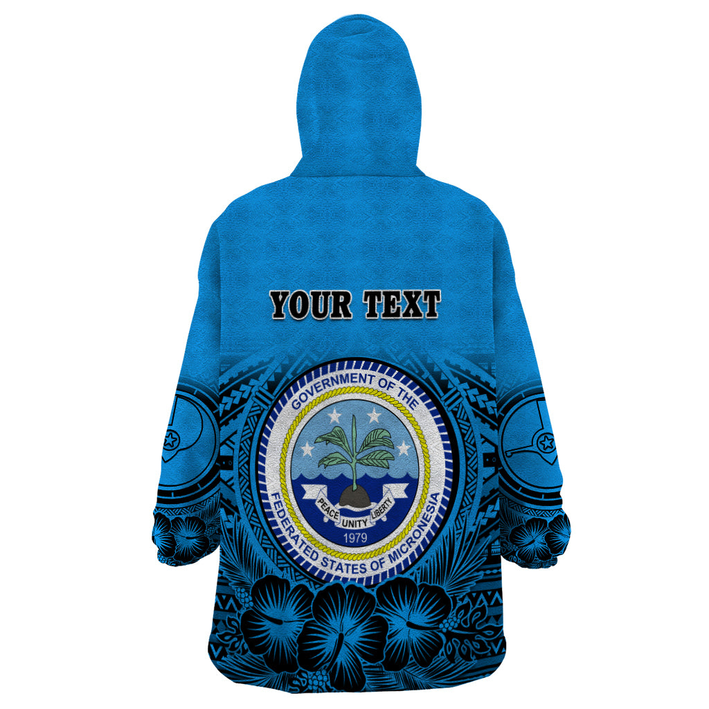 Personalised Yap Constitution Day Wearable Blanket Hoodie FSM Seal Happy 24 December LT14 - Polynesian Pride