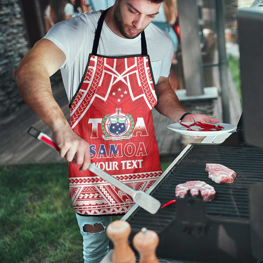 Samoa Rugby Custom Apron Toa Samoa Pacific Sporty Red - Polynesian Pride