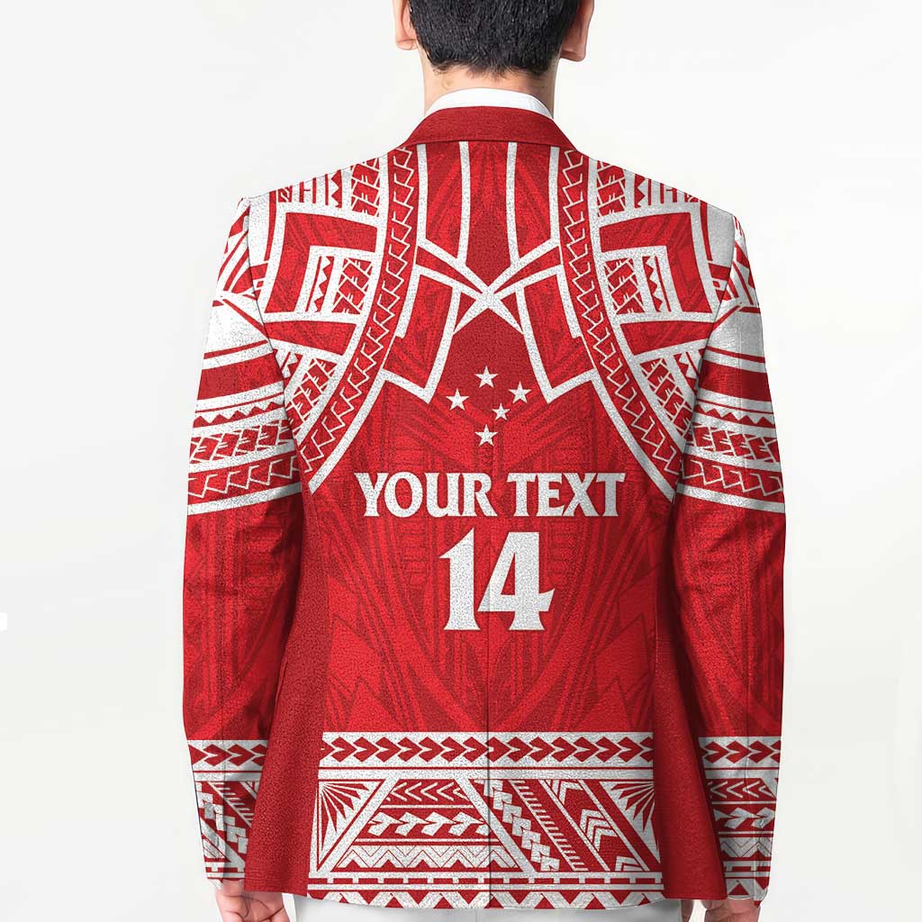 Samoa Rugby Custom Blazer Toa Samoa Pacific Sporty Red - Polynesian Pride