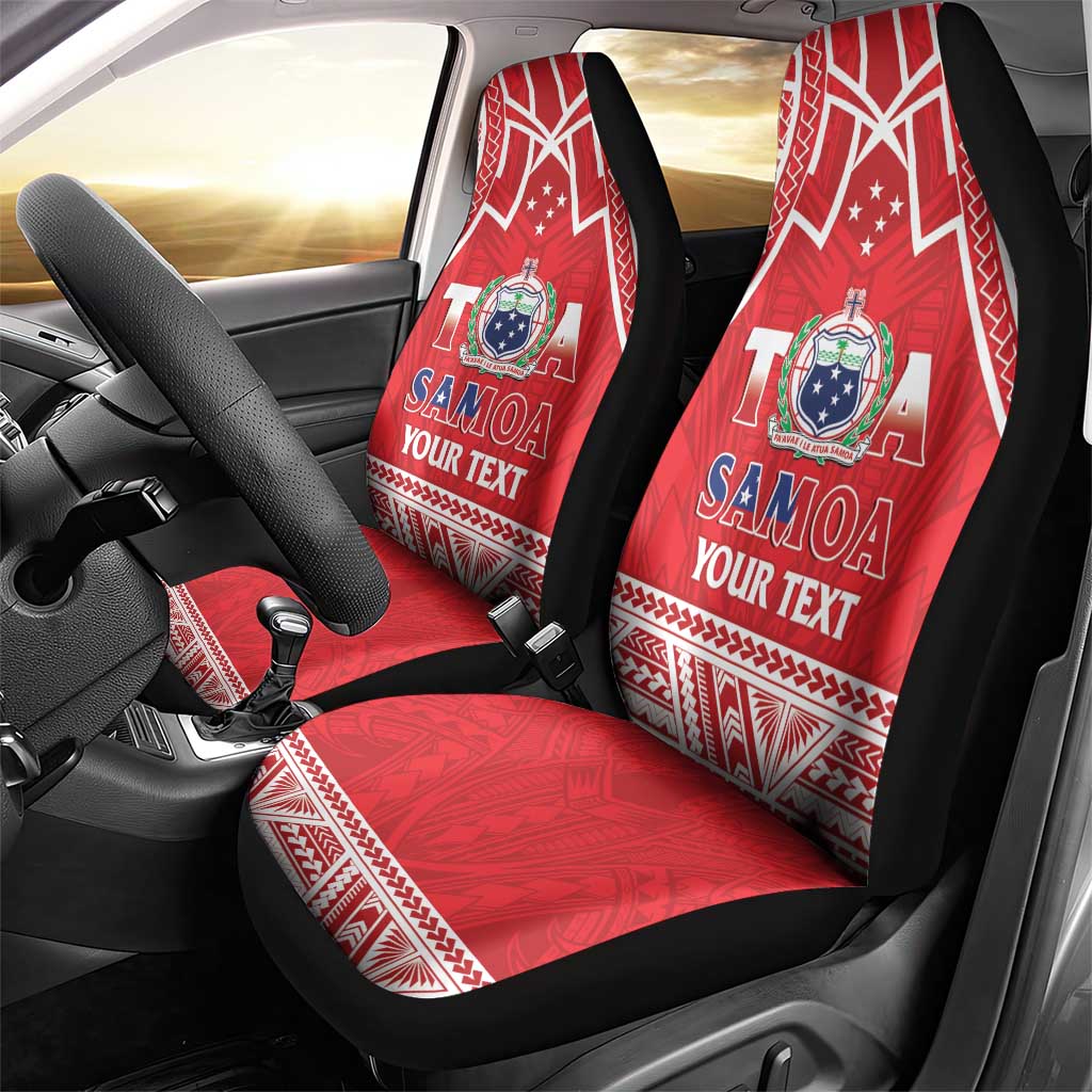 Samoa Rugby Custom Car Seat Cover Toa Samoa Pacific Sporty Red - Polynesian Pride
