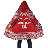 Samoa Rugby Custom Cloak Toa Samoa Pacific Sporty Red - Polynesian Pride