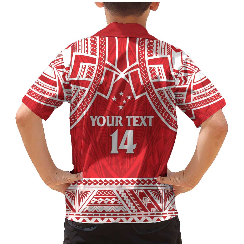 Samoa Rugby Custom Family Matching Mermaid Dress and Hawaiian Shirt Toa Samoa Pacific Sporty Red - Polynesian Pride