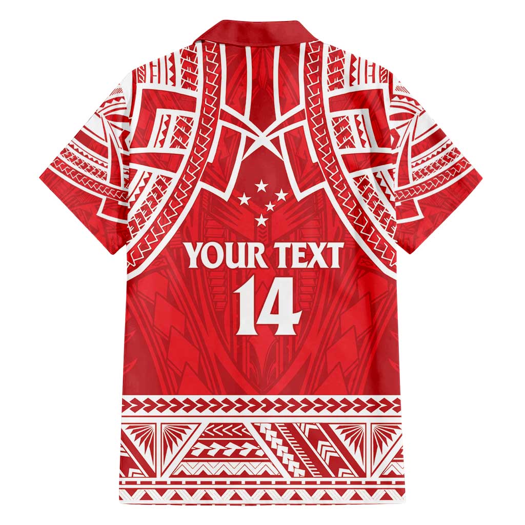 Samoa Rugby Custom Family Matching Puletasi and Hawaiian Shirt Toa Samoa Pacific Sporty Red - Polynesian Pride