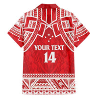 Samoa Rugby Custom Family Matching Puletasi and Hawaiian Shirt Toa Samoa Pacific Sporty Red - Polynesian Pride