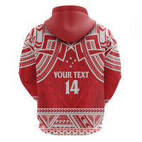 Samoa Rugby Custom Hoodie Toa Samoa Pacific Sporty Red - Polynesian Pride