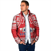 Samoa Rugby Custom Padded Jacket Toa Samoa Pacific Sporty Red - Polynesian Pride