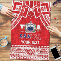 Samoa Rugby Custom Puzzle Toa Samoa Pacific Sporty Red - Polynesian Pride