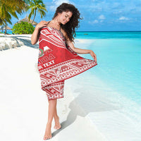 Samoa Rugby Custom Sarong Toa Samoa Pacific Sporty Red - Polynesian Pride