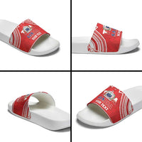 Samoa Rugby Custom Slide Sandals Toa Samoa Pacific Sporty Red - Polynesian Pride