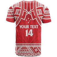 Samoa Rugby Custom T Shirt Toa Samoa Pacific Sporty Red - Polynesian Pride