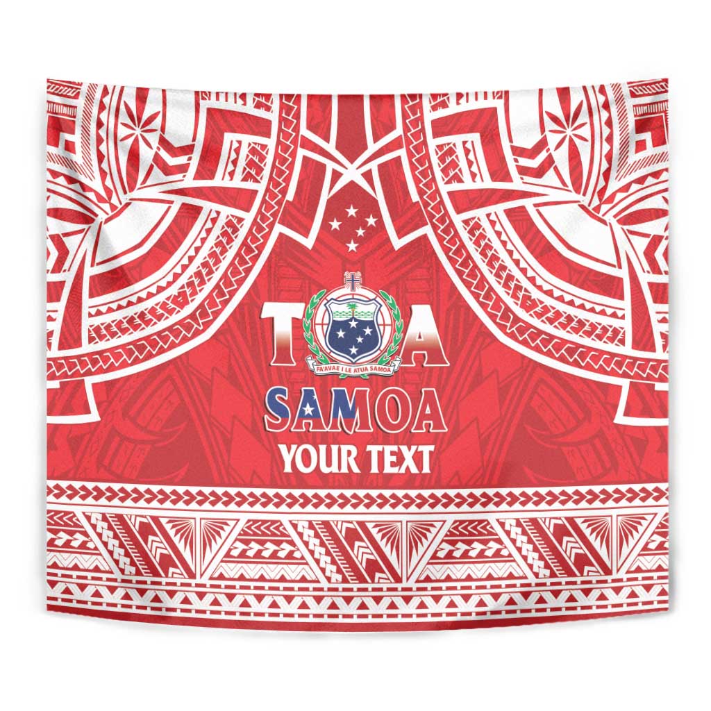 Samoa Rugby Custom Tapestry Toa Samoa Pacific Sporty Red - Polynesian Pride