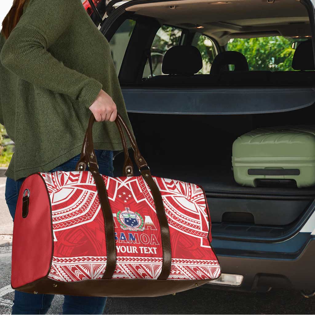 Samoa Rugby Custom Travel Bag Toa Samoa Pacific Sporty Red - Polynesian Pride