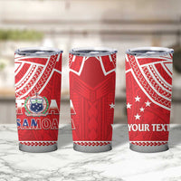 Samoa Rugby Custom Tumbler Cup Toa Samoa Pacific Sporty Red - Polynesian Pride