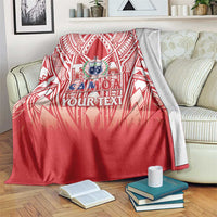 Toa Samoa Rugby Custom Blanket Samoa mo Samoa Polynesian Pacific Red - Polynesian Pride