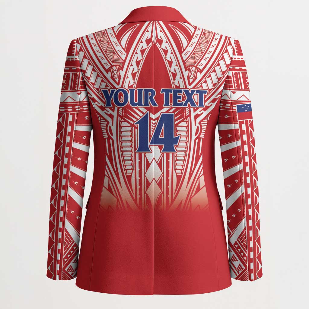 Toa Samoa Rugby Custom Blazer Samoa mo Samoa Polynesian Pacific Red - Polynesian Pride