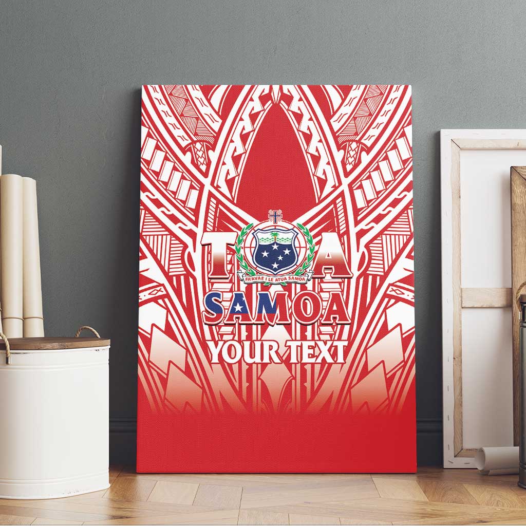Toa Samoa Rugby Custom Canvas Wall Art Samoa mo Samoa Polynesian Pacific Red - Polynesian Pride