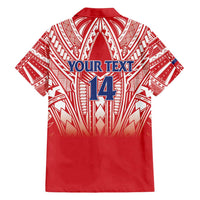 Toa Samoa Rugby Custom Family Matching Long Sleeve Bodycon Dress and Hawaiian Shirt Samoa mo Samoa Polynesian Pacific Red - Polynesian Pride