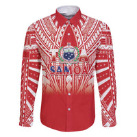 Toa Samoa Rugby Custom Family Matching Off Shoulder Short Dress and Hawaiian Shirt Samoa mo Samoa Polynesian Pacific Red - Polynesian Pride