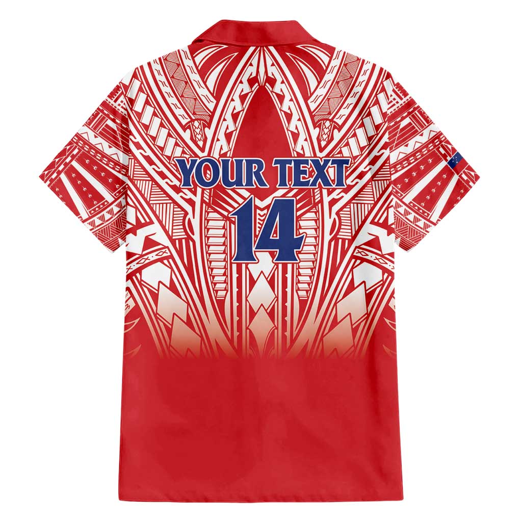 Toa Samoa Rugby Custom Family Matching Short Sleeve Bodycon Dress and Hawaiian Shirt Samoa mo Samoa Polynesian Pacific Red - Polynesian Pride
