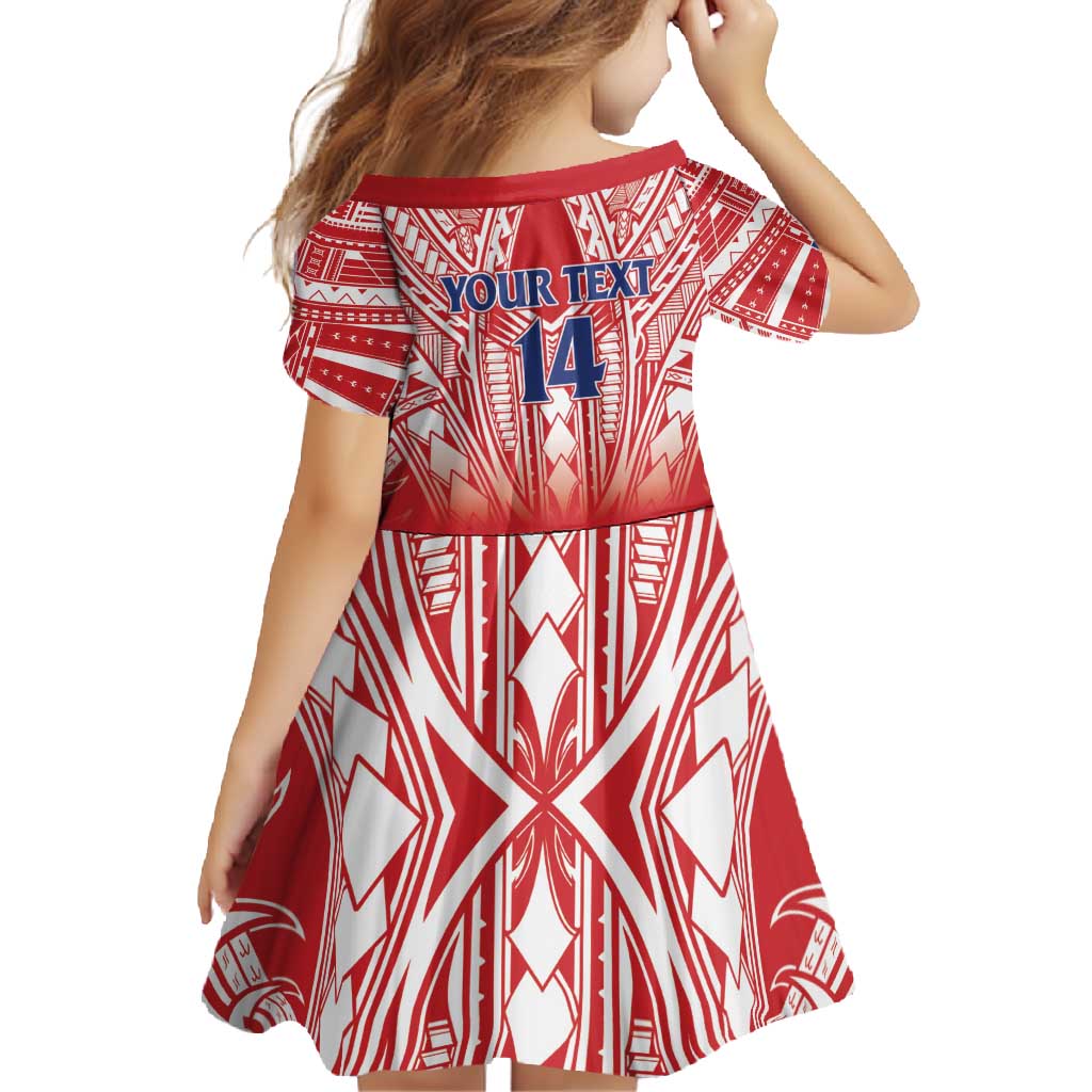 Toa Samoa Rugby Custom Family Matching Tank Maxi Dress and Hawaiian Shirt Samoa mo Samoa Polynesian Pacific Red - Polynesian Pride