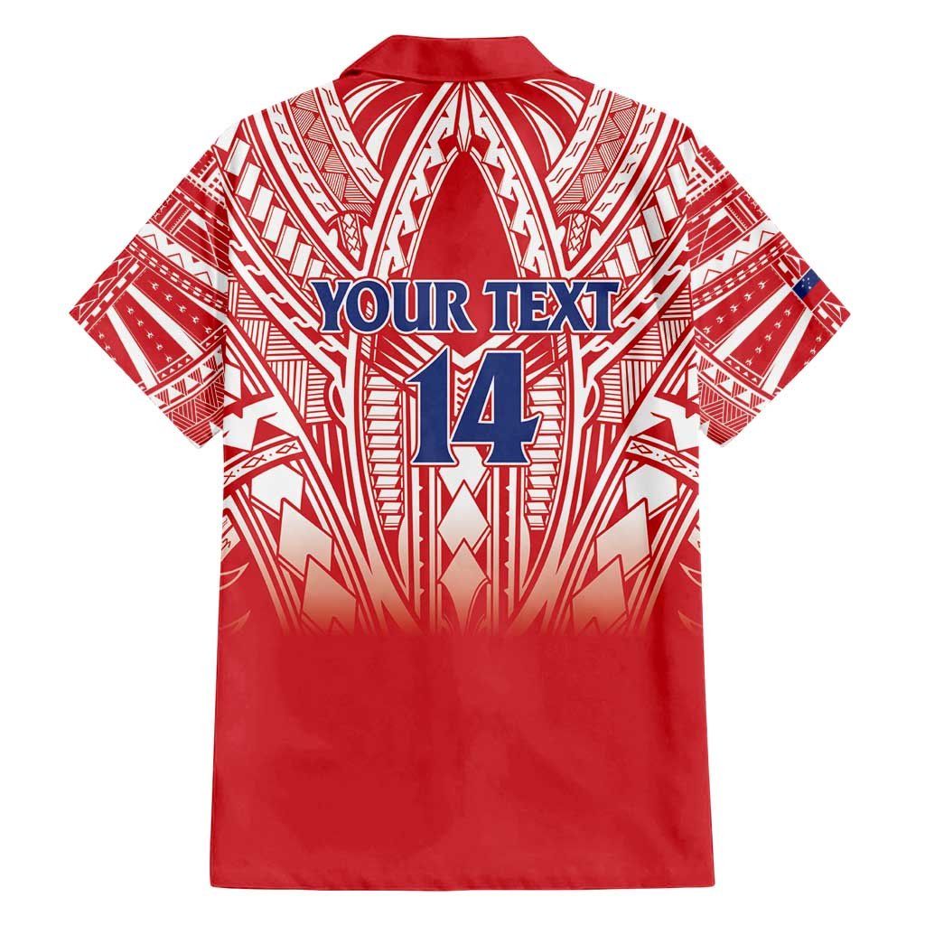 Toa Samoa Rugby Custom Family Matching Tank Maxi Dress and Hawaiian Shirt Samoa mo Samoa Polynesian Pacific Red - Polynesian Pride