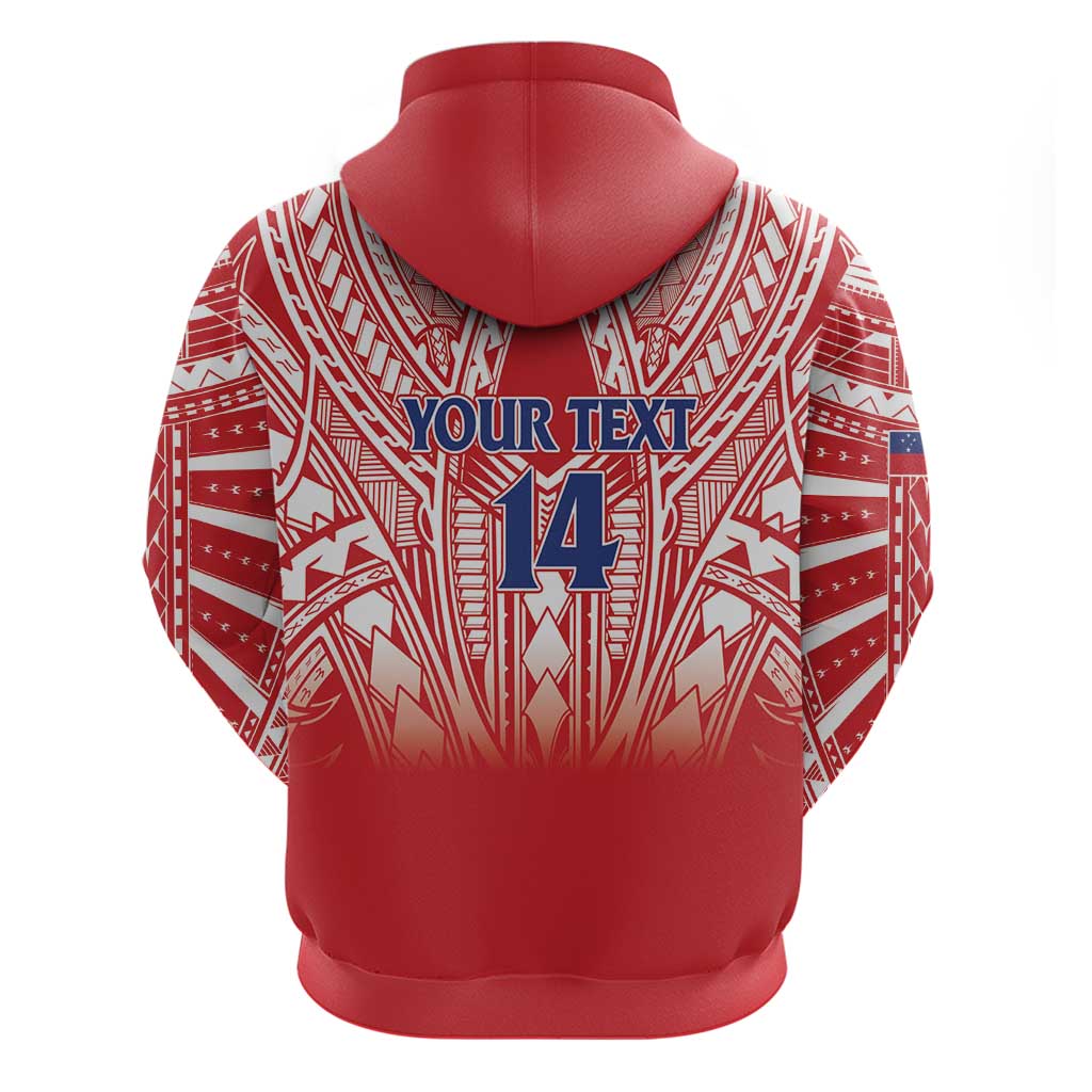 Toa Samoa Rugby Custom Hoodie Samoa mo Samoa Polynesian Pacific Red - Polynesian Pride