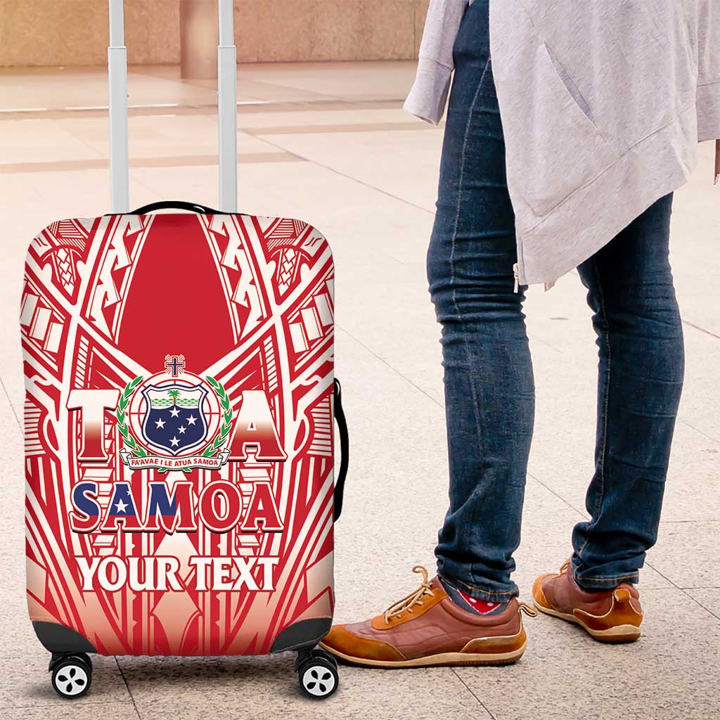 Toa Samoa Rugby Custom Luggage Cover Samoa mo Samoa Polynesian Pacific Red - Polynesian Pride