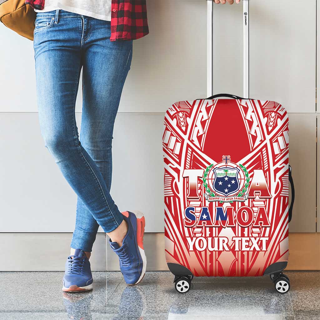 Toa Samoa Rugby Custom Luggage Cover Samoa mo Samoa Polynesian Pacific Red - Polynesian Pride