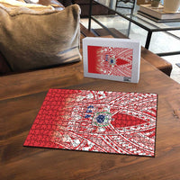 Toa Samoa Rugby Custom Puzzle Samoa mo Samoa Polynesian Pacific Red - Polynesian Pride