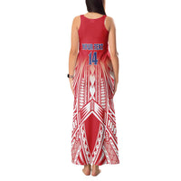 Toa Samoa Rugby Custom Tank Maxi Dress Samoa mo Samoa Polynesian Pacific Red - Polynesian Pride