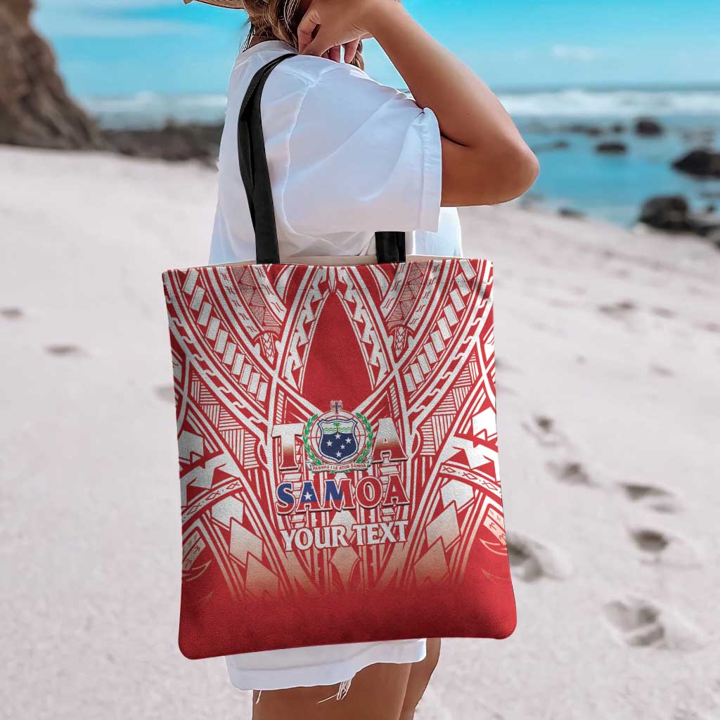 Toa Samoa Rugby Custom Tote Bag Samoa mo Samoa Polynesian Pacific Red - Polynesian Pride