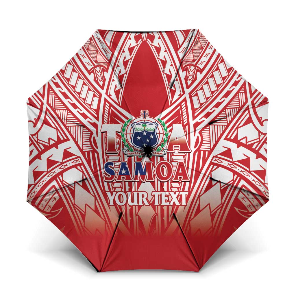 Toa Samoa Rugby Custom Umbrella Samoa mo Samoa Polynesian Pacific Red - Polynesian Pride