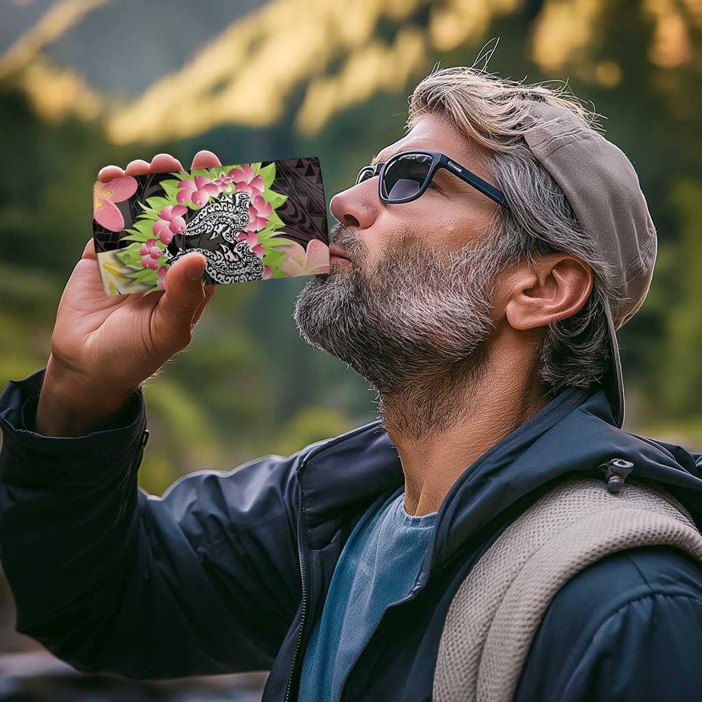 Polynesia Valentine's Day 4 in 1 Can Cooler Tumbler Hammerhead Shark Plumeria With Polynesian Pattern