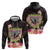 Polynesia Valentine's Day Hoodie Hammerhead Shark Plumeria With Polynesian Pattern