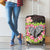 Polynesia Valentine's Day Luggage Cover Hammerhead Shark Plumeria With Polynesian Pattern