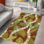 Brown Hawaii Plumeria Lei With Tropical Leaves Area Rug