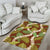 Brown Hawaii Plumeria Lei With Tropical Leaves Area Rug