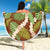 Brown Hawaii Plumeria Lei With Tropical Leaves Beach Blanket