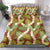 Brown Hawaii Plumeria Lei With Tropical Leaves Bedding Set