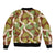 Brown Hawaii Plumeria Lei With Tropical Leaves Bomber Jacket