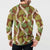 Brown Hawaii Plumeria Lei With Tropical Leaves Button Sweatshirt