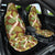 Brown Hawaii Plumeria Lei With Tropical Leaves Car Seat Cover