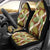 Brown Hawaii Plumeria Lei With Tropical Leaves Car Seat Cover