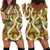 Brown Hawaii Plumeria Lei With Tropical Leaves Hoodie Dress