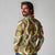 Brown Hawaii Plumeria Lei With Tropical Leaves Long Sleeve Polo Shirt