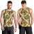 Brown Hawaii Plumeria Lei With Tropical Leaves Men Tank Top