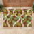 Brown Hawaii Plumeria Lei With Tropical Leaves Rubber Doormat