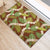 Brown Hawaii Plumeria Lei With Tropical Leaves Rubber Doormat